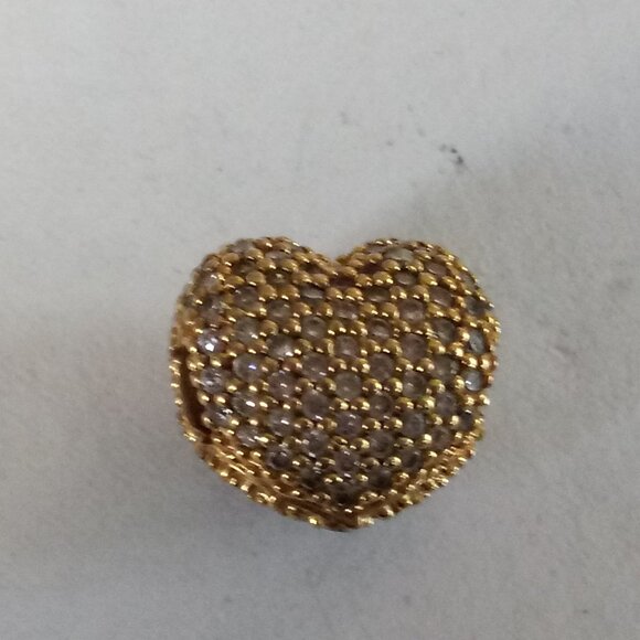 Pandora Rose Gold Open My Heart Pavé CZ Clip Charm 781427CZ - Picture 1 of 3